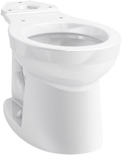 Round Floor Mount Toilet Bowl in White