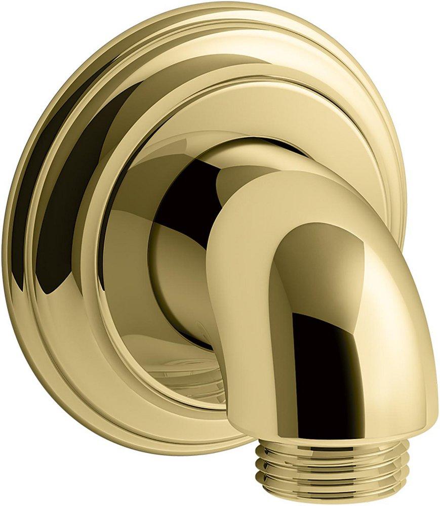 KOHLER Vibrant&reg; Polished Brass Brass Wall Mount Supply Elbow with Check Valve 