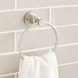 Round Closed Towel Ring in Polished Nickel
