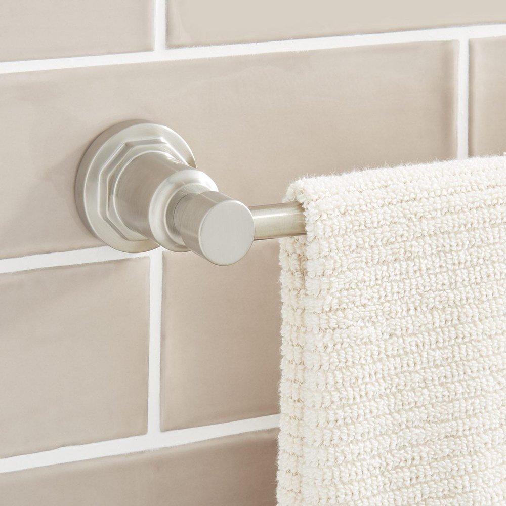 Signature Hardware Brushed Nickel 24 in. Towel Bar 