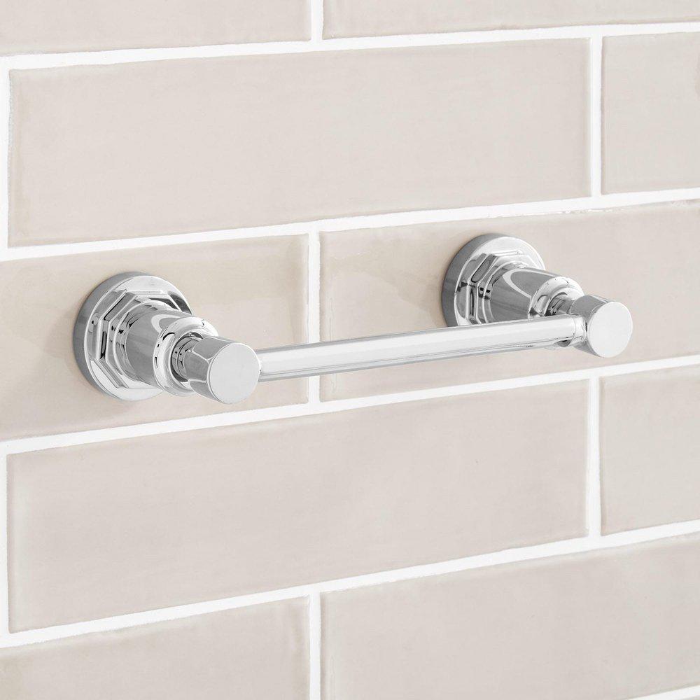 Signature Hardware Chrome Pivoting Toilet Paper Holder 