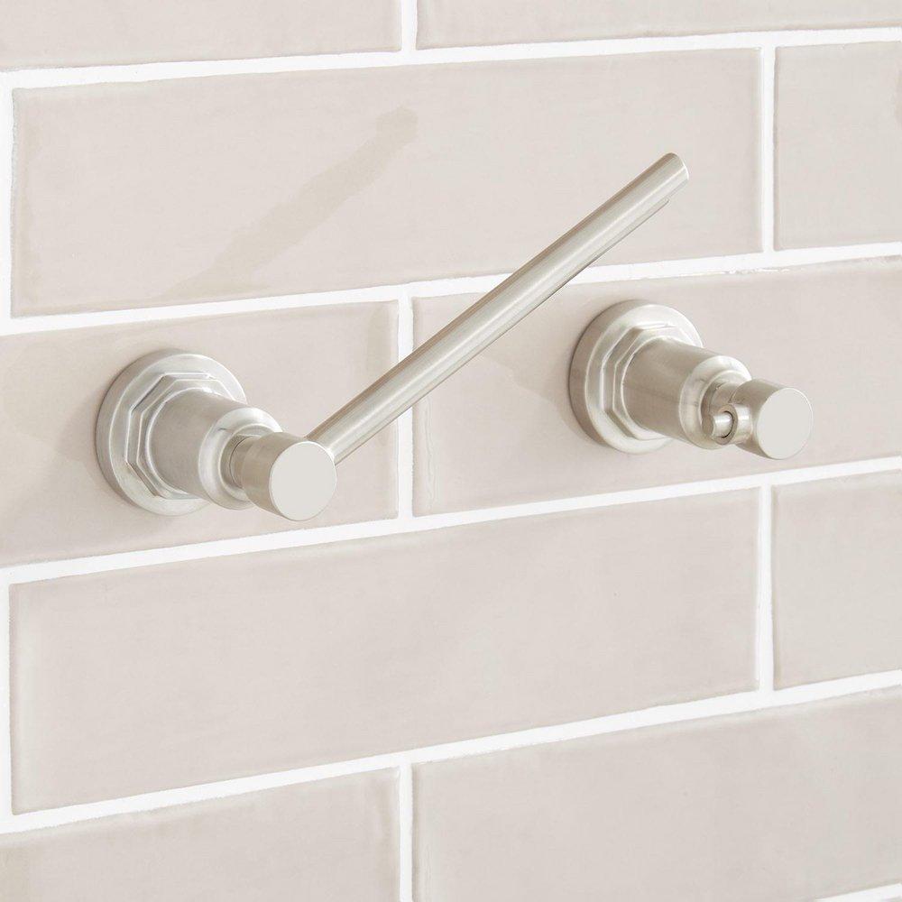 Signature Hardware Brushed Nickel Pivoting Toilet Paper Holder 