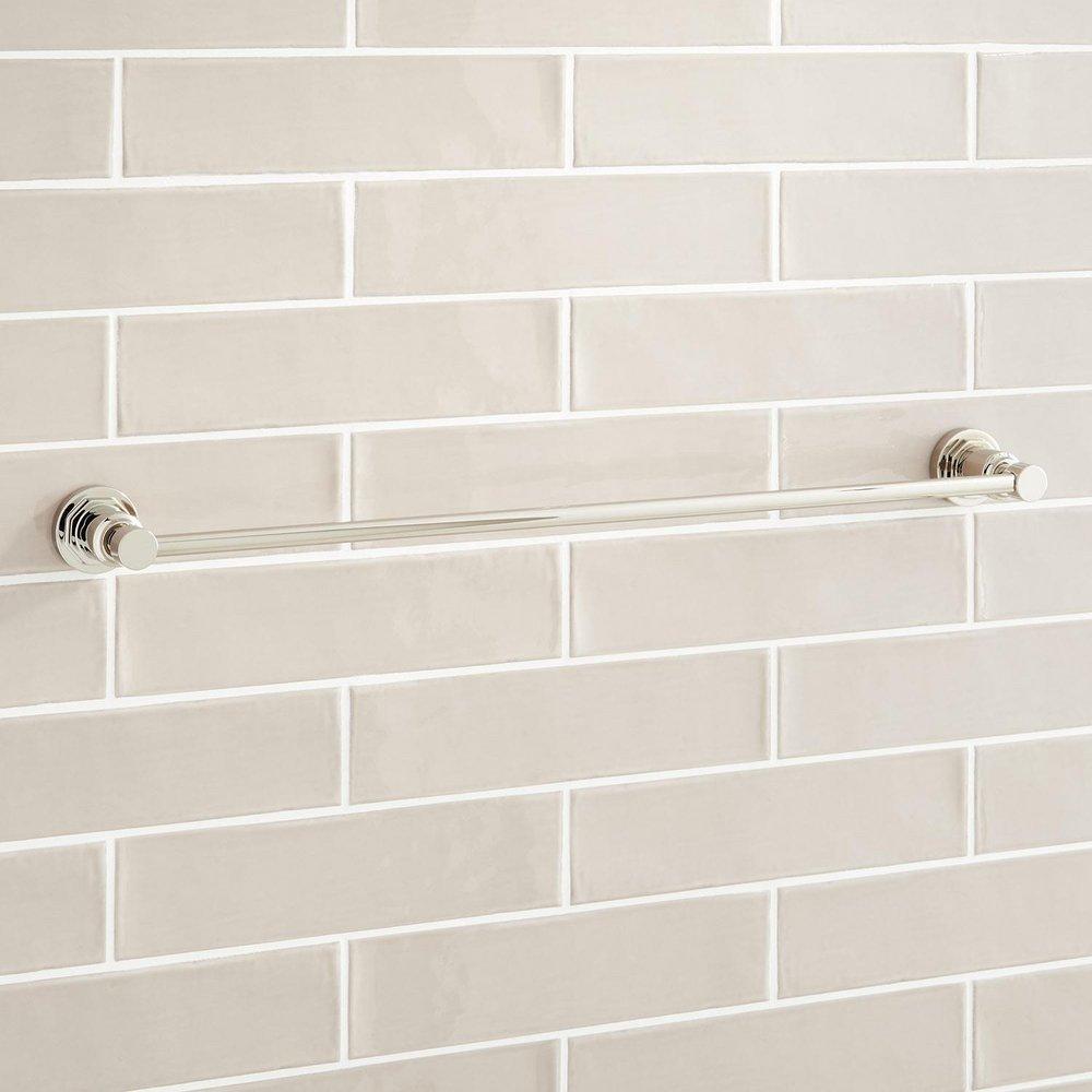 Signature Hardware Polished Nickel 24 in. Towel Bar 