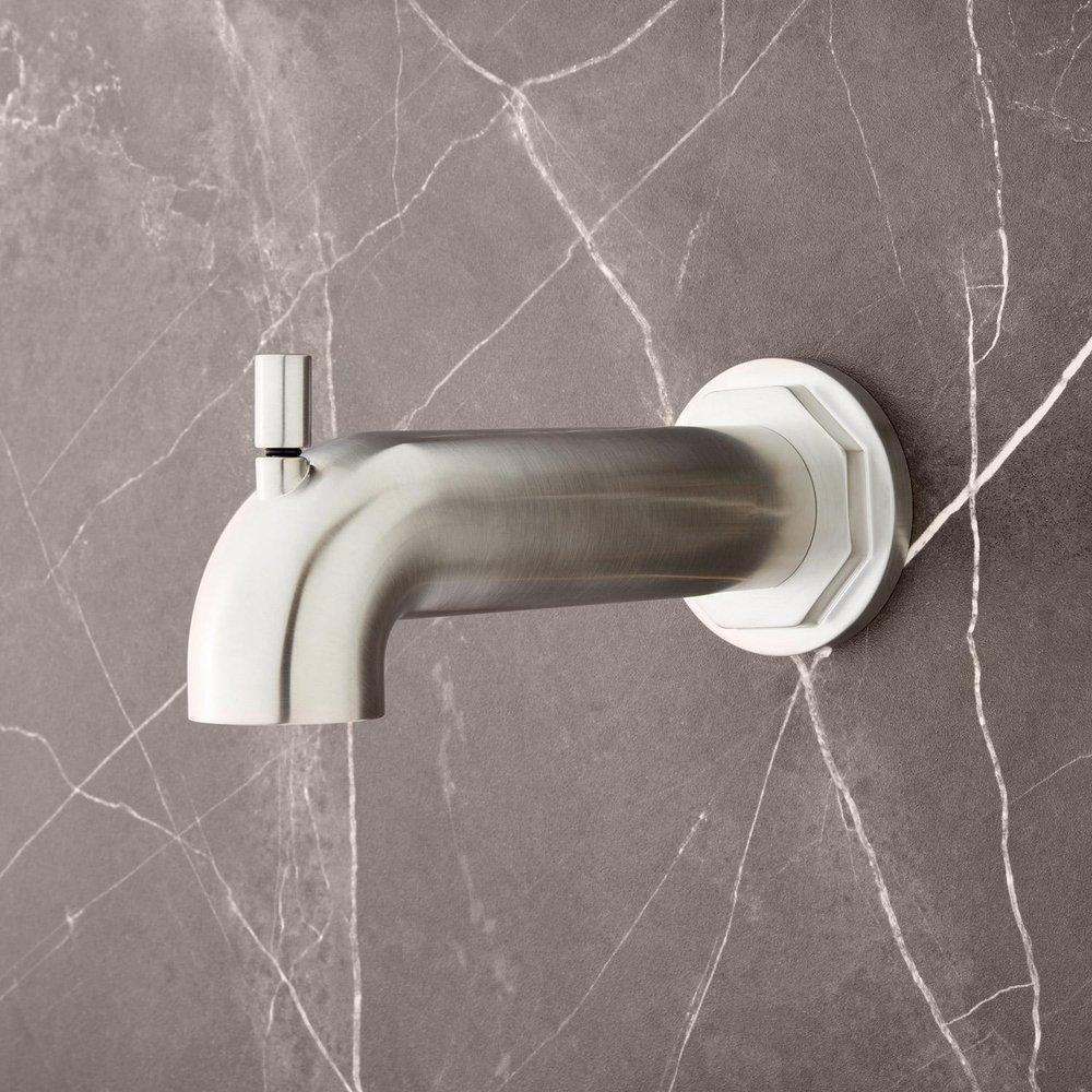 Signature Hardware Brushed Nickel Diverter Tub Spout 