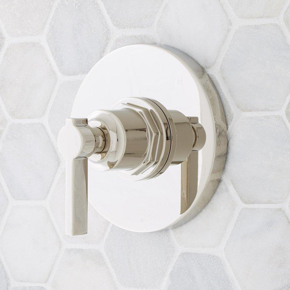 Signature Hardware Polished Nickel Single Handle Bathtub & Shower Faucet (Trim Only) 