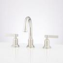 Two Handle Widespread Bathroom Sink Faucet with Brass Pop-Up in Polished Nickel