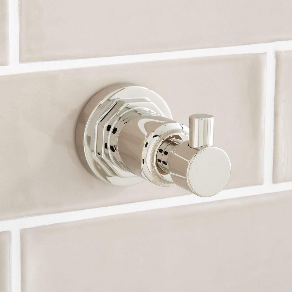 Signature Hardware Polished Nickel Robe Hook 