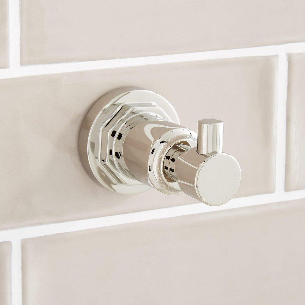Signature Hardware Polished Nickel Robe Hook 