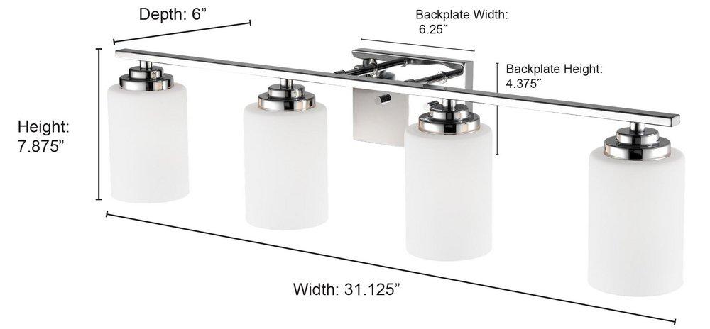 Millennium Lighting Rubbed Bronze 4-Light Vanity Fixture 