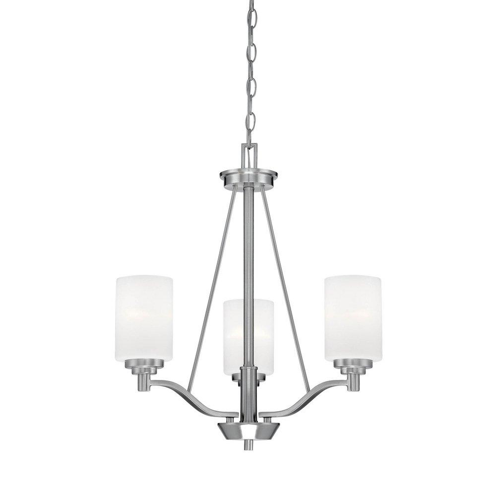 Millennium Lighting Satin Nickel 3-Light Chandelier Ceiling Light 