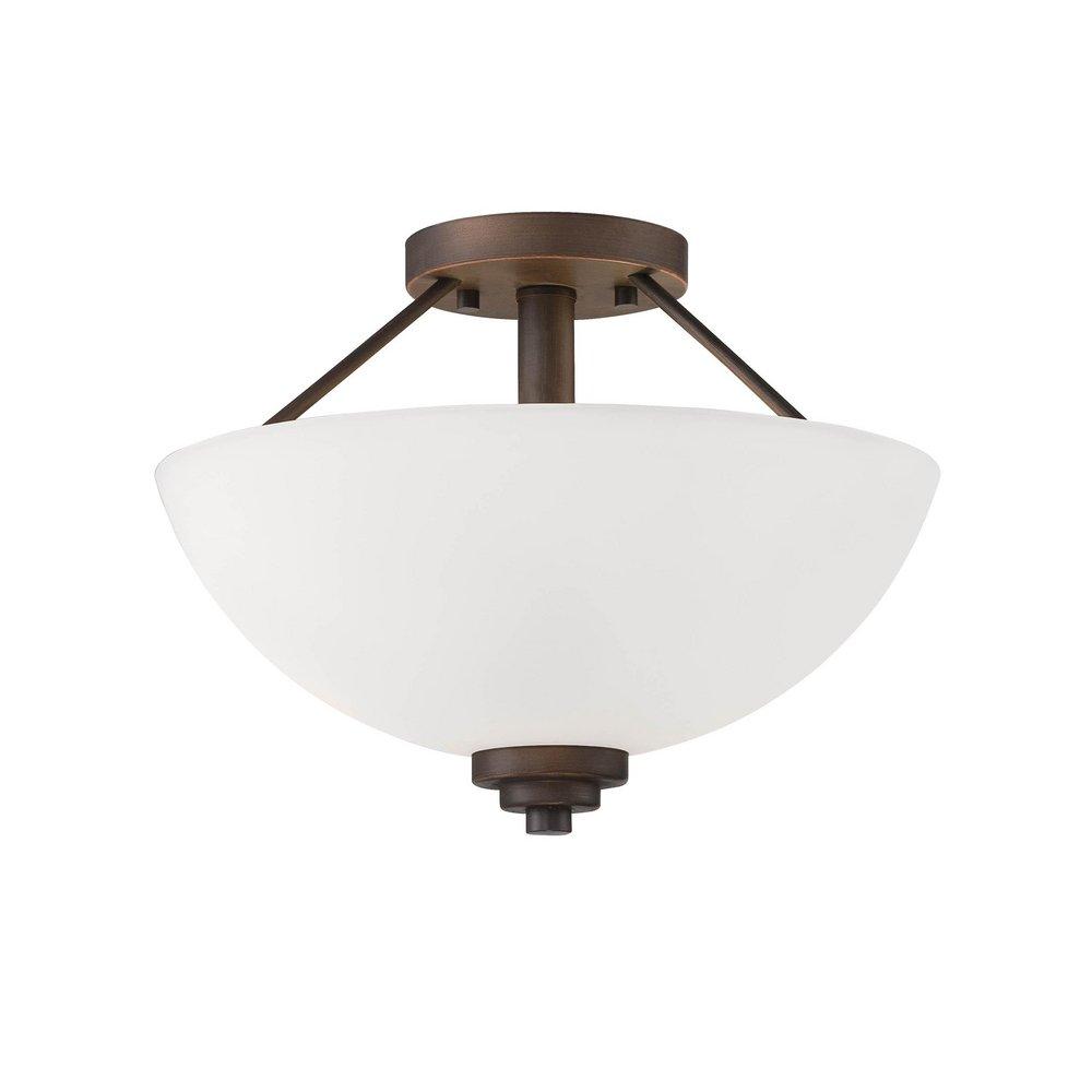 Millennium Lighting Rubbed Bronze 2-Light Semi-Flush Mount Ceiling Light 