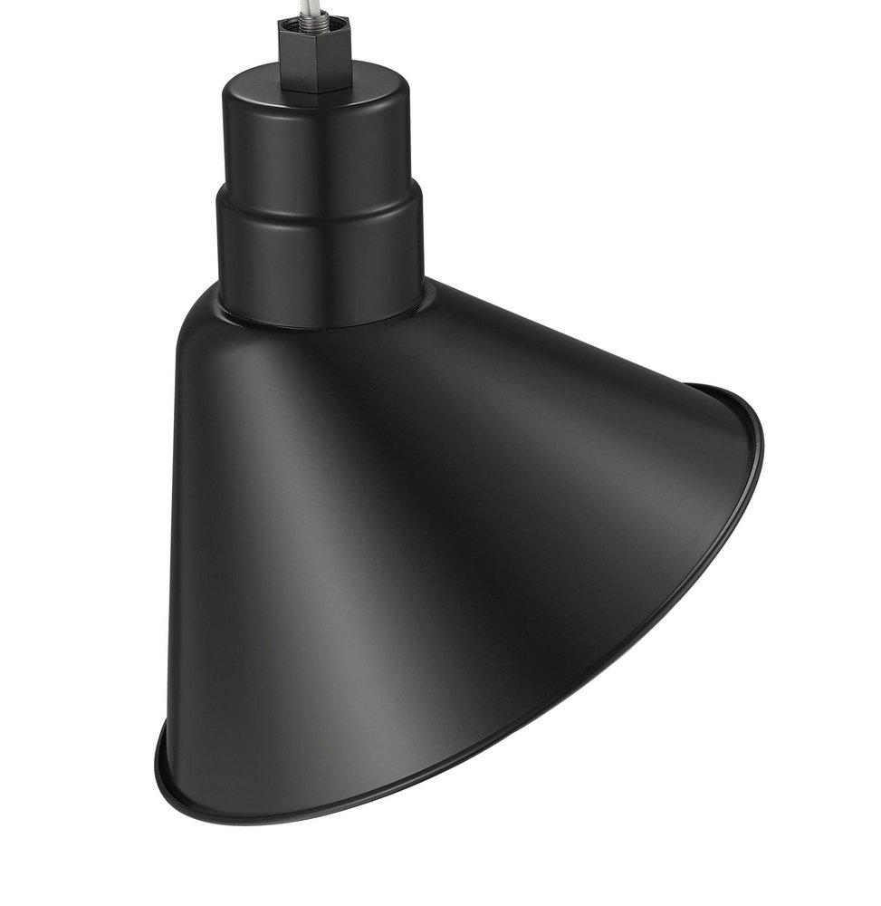 Millennium Lighting Satin Black 1-Light Angle Shade Sconce 