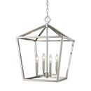 4-Light Pendant Light in Satin Nickel