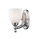 4-1/2 x 8 in. 100W 1-Light Medium E-26 Incandescent Vanity Fixture in Polished Chrome