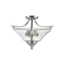 Millennium Lighting Satin Nickel 3-Light Semi-Flush Mount Ceiling Light 