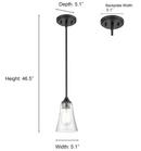 Millennium Lighting Satin Nickel 1-Light Mini-Pendant Light 
