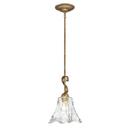 100W 1-Light Medium E-26 Mini-Pendant Light with Clear Glass in Vintage Gold