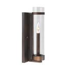 60W 1-Light Candelabra E-12 Incandescent Wall Sconce in Rubbed Bronze