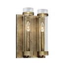 120W 2-Light Candelabra E-12 Wall Sconce in Vintage Gold