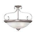 Millennium Lighting Satin Nickel 3-Light Semi-Flush Mount Ceiling Light 