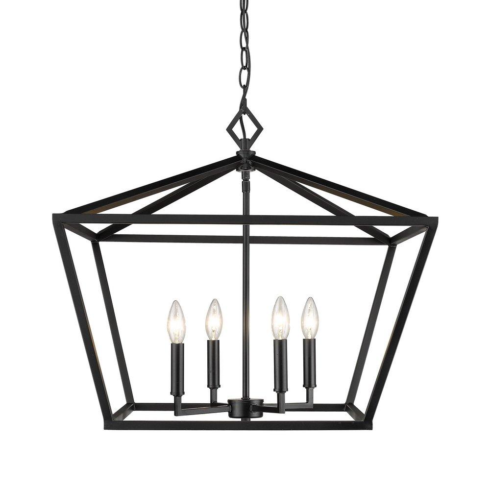 Millennium Lighting Matte Black 4-Light Pendant Light 