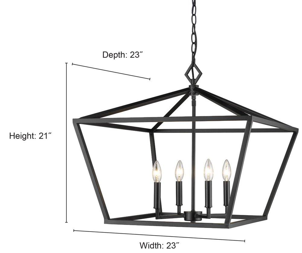 Millennium Lighting Matte Black 4-Light Pendant Light 