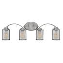 29-1/2 x 9 in. 400W 4-Light Medium E-26 Vanity Fixture in Brushed Pewter