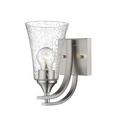 100W 1-Light Medium E-26 Incandescent Wall Sconce in Satin Nickel