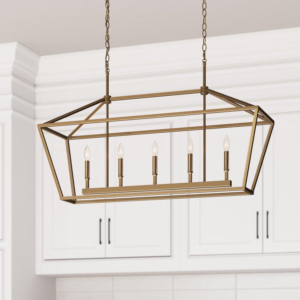 Millennium Lighting Vintage Gold 5-Light Island Light 