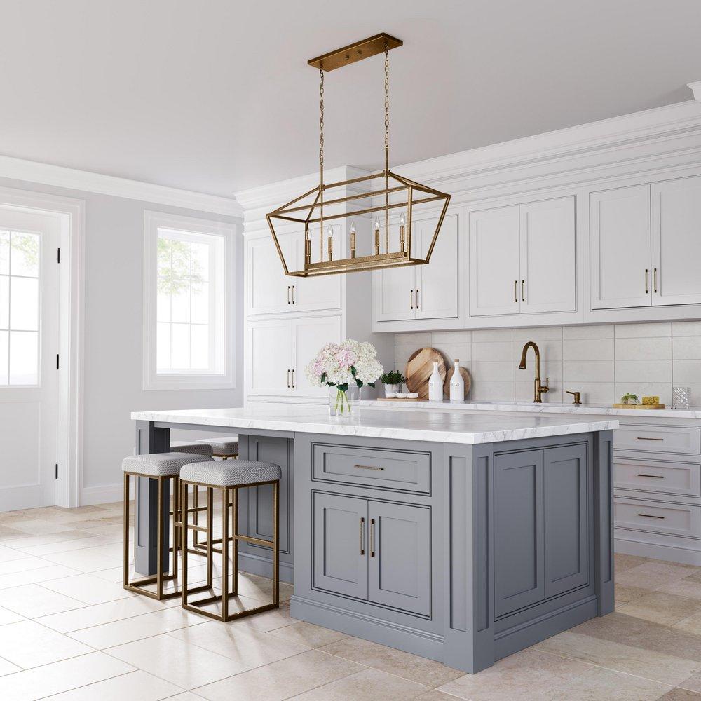Millennium Lighting Vintage Gold 5-Light Island Light 