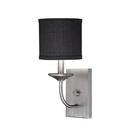 60W 1-Light Candelabra E-12 Wall Sconce in Brushed Pewter
