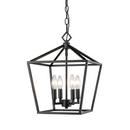 Millennium Lighting Matte Black 240W 4-Light Candelabra E-12 Pendant Light 