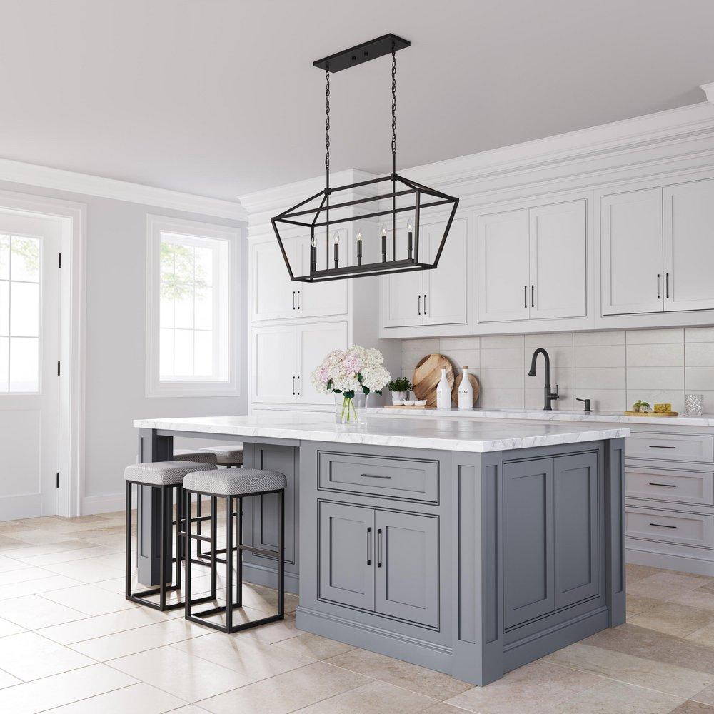 Millennium Lighting Matte Black 5-Light Island Light 