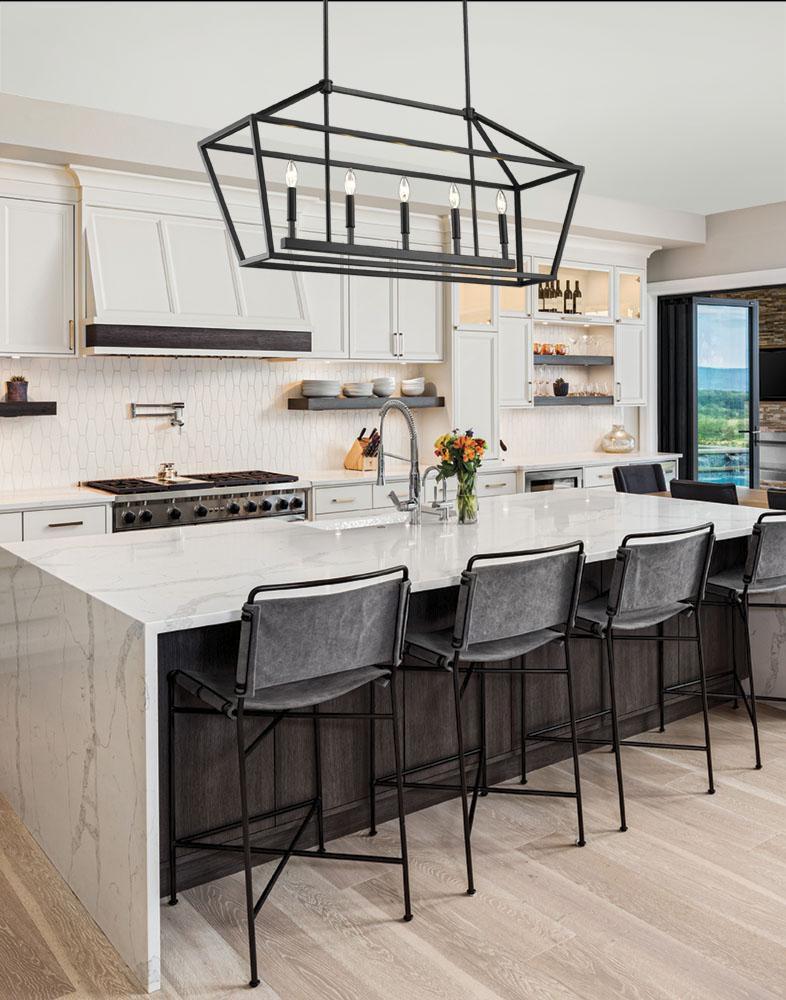 Millennium Lighting Matte Black 5-Light Island Light 