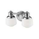 14 x 7 in. 120W 2-Light Medium E-26 Vanity Fixture in Polished Chrome