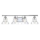 33 x 8 in. 240W 4-Light Medium E-26 Vanity Fixture in Polished Chrome