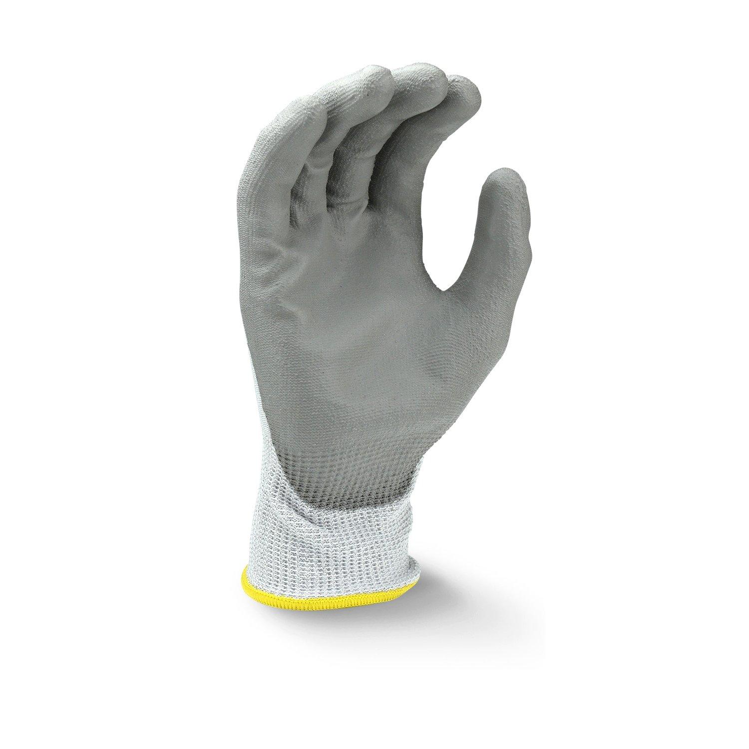 Radians Light Grey 13G Cut Level A3 Polyurathane Palm Dipped Gloves 