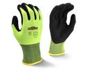 Radians Hi-Viz Yellow Plastic Assembly and Box Handling Utility Reusable Gloves in Hi-Viz Yellow and Black (Pack of 12) 