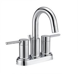 Two Handle Centerset Bathroom Sink Faucet in Chrome