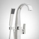 Signature Hardware Polished Chrome 1.8 gpm Floor Mount Tub Filler Faucet with Single Lever Handle 