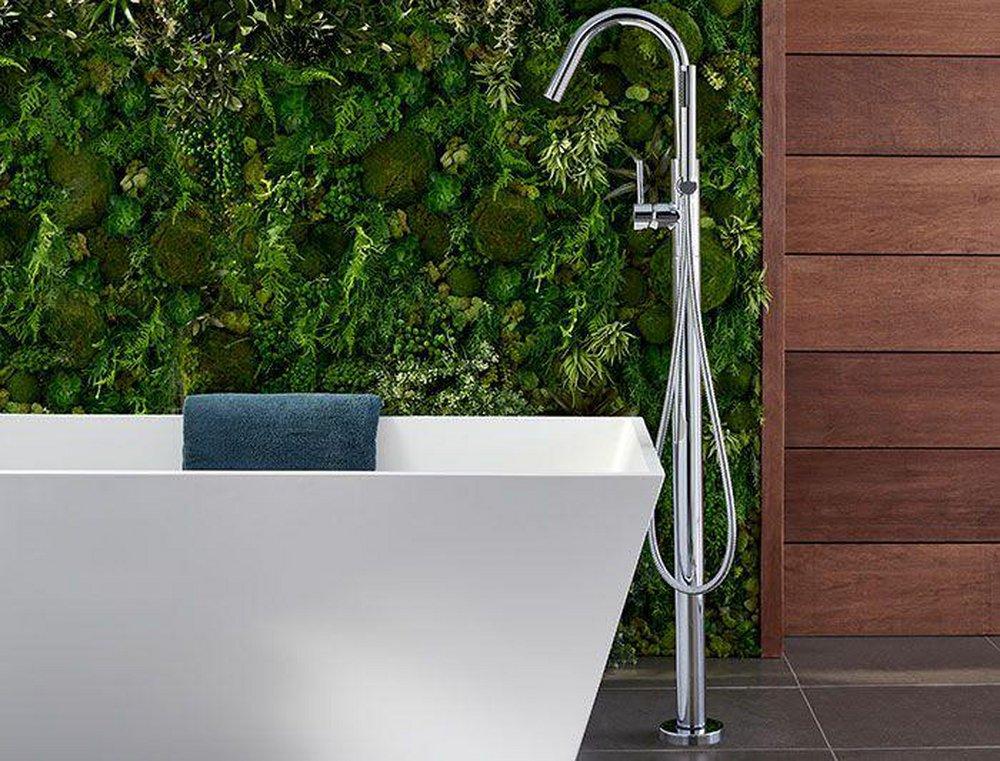 Pfister Matte Black Single Handle Lever Floor Mount Filler (Trim Only) 