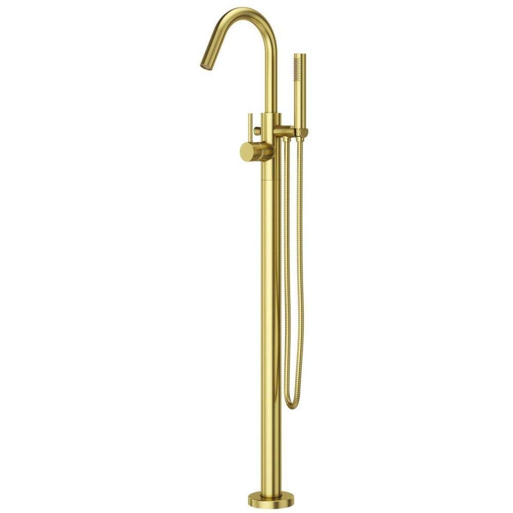Pfister Brushed Gold Single Handle Lever Floor Mount Filler (Trim Only) 
