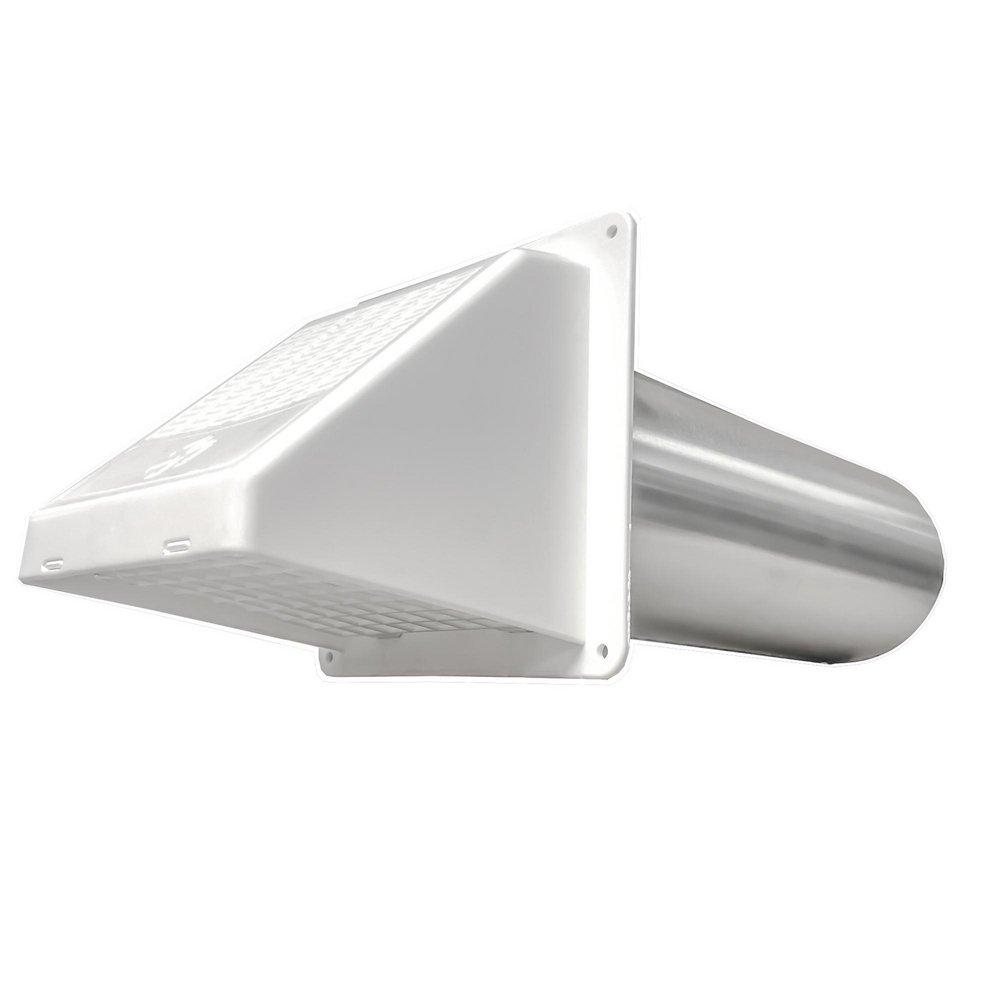 Builder's Best White 4 in. Dryer Vent Hood Plastic 
