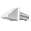 Builder's Best White 4 in. Dryer Vent Hood Plastic 