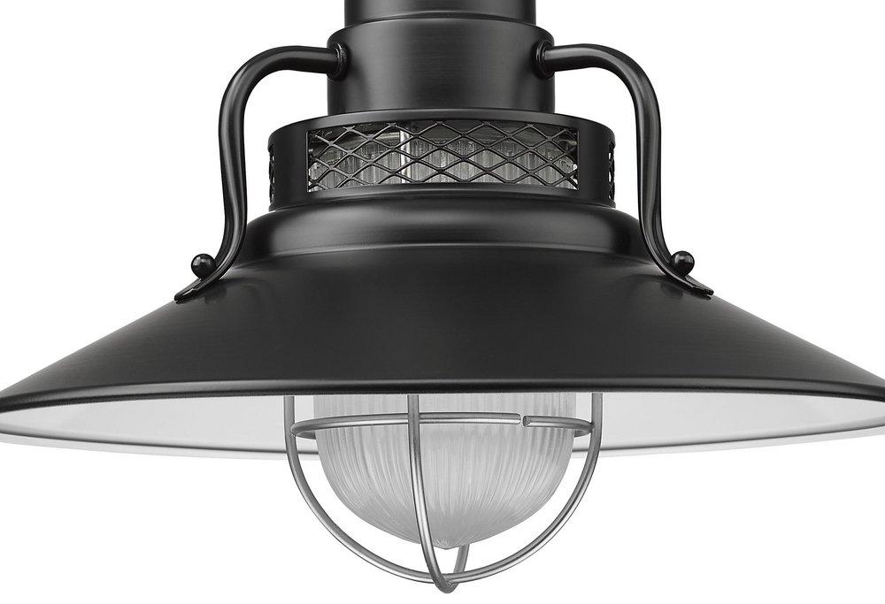 Millennium Lighting Satin Black 1-Light Stem Hung Railroad Shade 