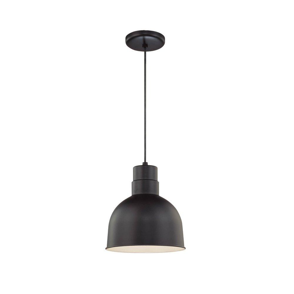 Millennium Lighting Satin Black 1-Light Cord Hung Deep Bowl Shade 
