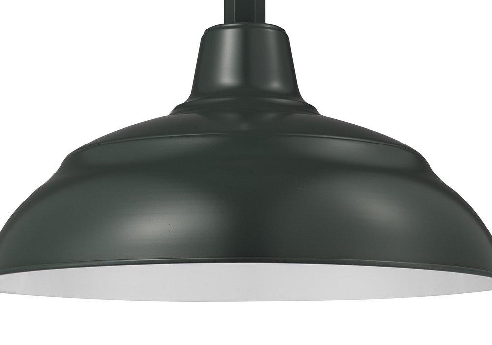 Millennium Lighting Satin Green 200W 1-Light Medium E-26 Warehouse Shade 