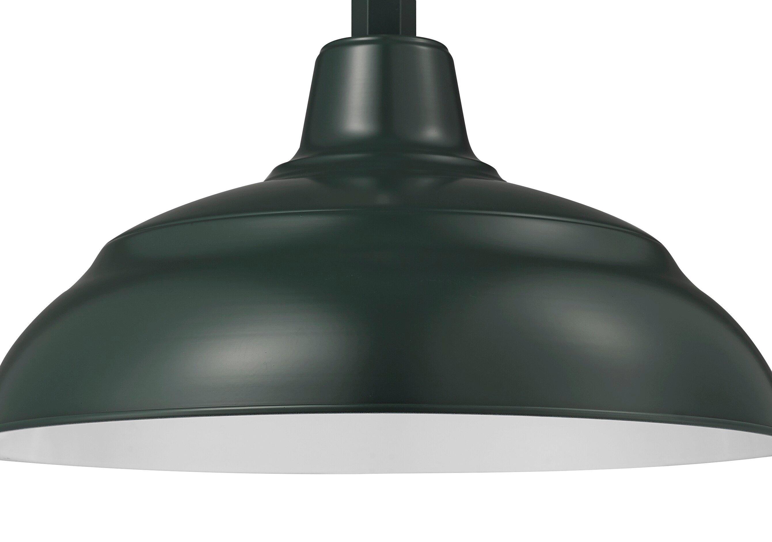 Millennium Lighting Satin Green 200W 1-Light Medium E-26 Warehouse Shade 