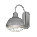 8 x 11-3/4 in. 100W 1-Light Outdoor Wall Sconce in Galvanized