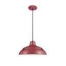 Millennium Lighting Satin Red 1-Light Cord Hung Warehouse Shade 